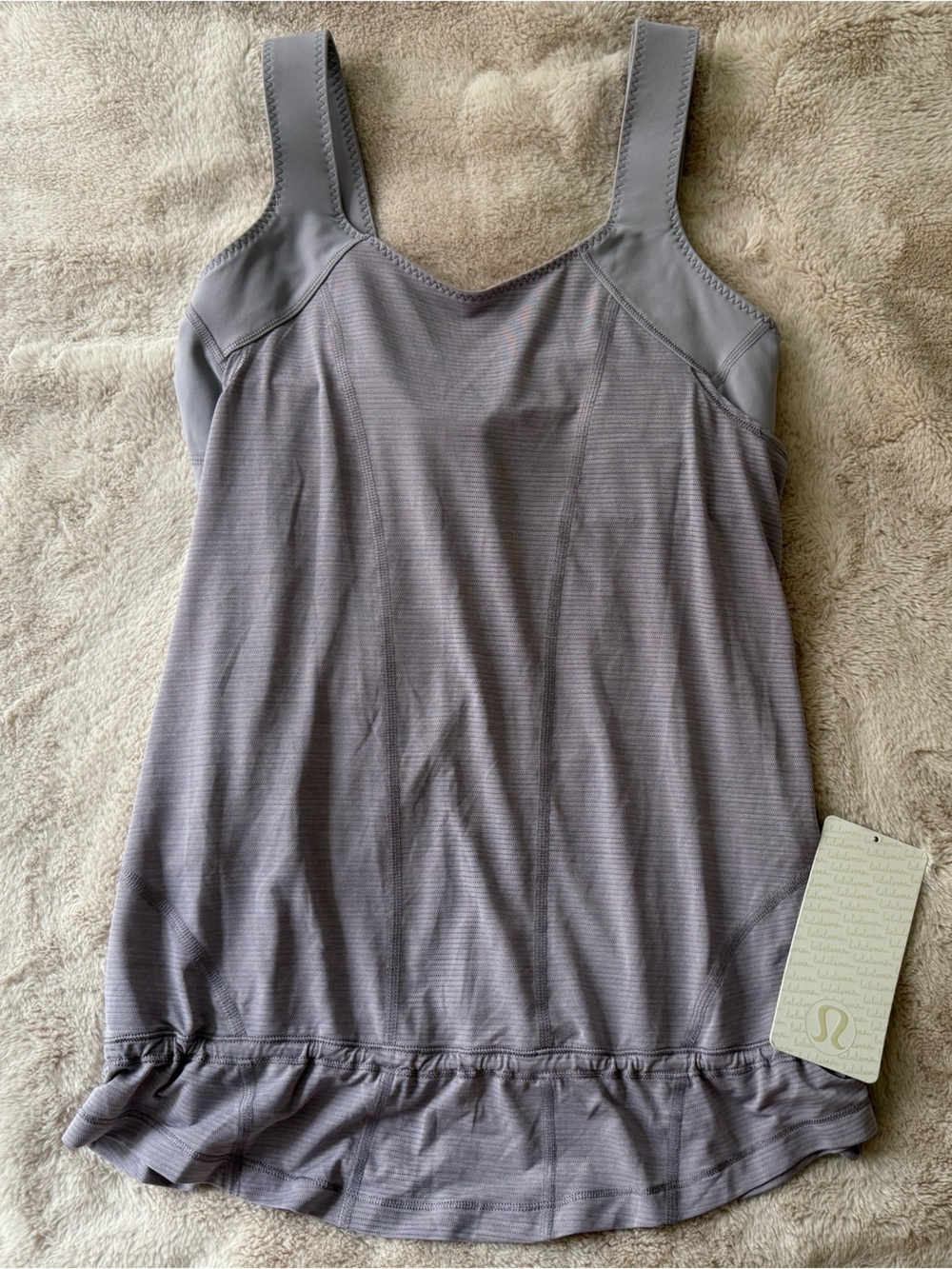 NWT Lululemon Run for Your Life Tank Heathered Lavender Grey Size 8